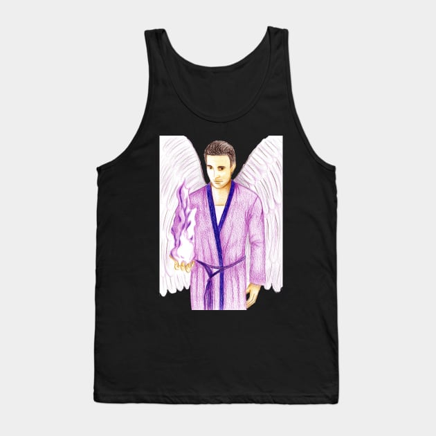 Archangel Zadkiel Keeper of the Violet Flame- Light Purple Tank Top by EarthSoul